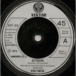 Kraftwerk Autobahn USED VINYL 7INCH 45 RPM SINGLE