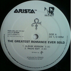The Artist (Formerly Known As Prince) The Greatest Romance Ever Sold USED VINYL 12INCH 33 S RPM PROMO