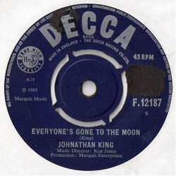 Jonathan King Everyone's Gone To The Moon Vinyl 7" USED