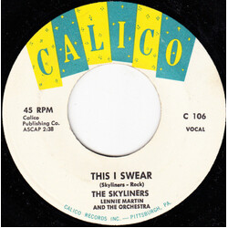 The Skyliners This I Swear / Tomorrow USED VINYL 7INCH SINGLE 45 RPM
