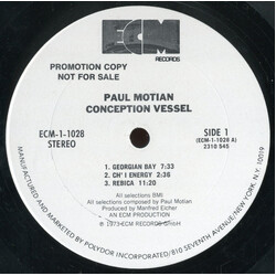 Paul Motian Conception Vessel Vinyl LP USED