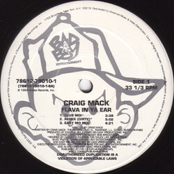 Craig Mack Flava In Ya Ear USED VINYL 12INCH 33 S RPM REISSUE