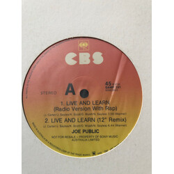 Joe Public Live And Learn USED VINYL 12INCH SINGLE PROMO