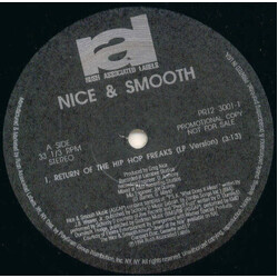 Nice & Smooth Return Of The Hip Hop Freaks USED VINYL 12INCH 33 S RPM PROMO
