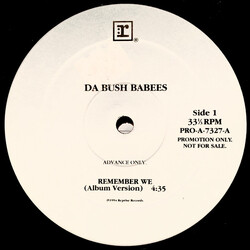 Da Bush Babees Remember We USED VINYL 12INCH PROMO