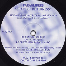 Paragliders Share Of Bitterness USED VINYL 12INCH 33 S RPM