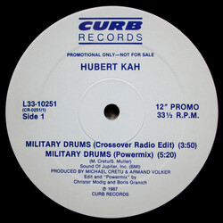 Hubert Kah Military Drums USED VINYL 12INCH 33 S RPM PROMO