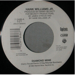 Hank Williams Jr. Diamond Mine USED VINYL 7INCH 45 RPM