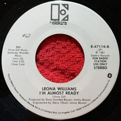 Leona Williams I'm Almost Ready USED VINYL 7INCH 45 RPM PROMO