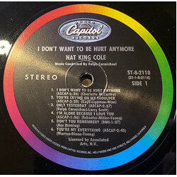 Nat King Cole I Don't Want To Be Hurt Anymore Vinyl LP USED