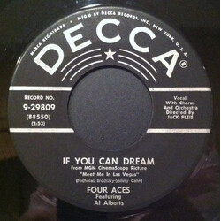 The Four Aces / Al Alberts If You Can Dream / The Gal With The Yaller Shoes USED VINYL 7INCH 45 RPM SINGLE