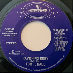 Tom T. Hall Ravishing Ruby USED VINYL 7INCH SINGLE