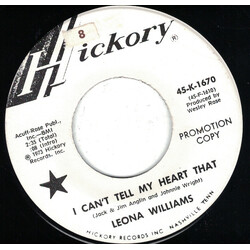 Leona Williams I Can't Tell My Heart That / Papa's Medicine Show USED VINYL 7INCH 45 RPM PROMO
