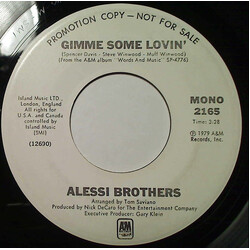 Alessi Gimme Some Lovin' USED VINYL 7INCH 45 RPM PROMO MONO STEREO
