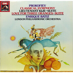 Sergei Prokofiev / The London Philharmonic Orchestra / Enrique Batiz Classical Symphony; Lieutenant Kije Suite; Love For Three Oranges Suite Vinyl LP 