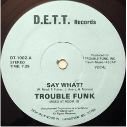 Trouble Funk Say What? USED VINYL 12INCH 33 S RPM