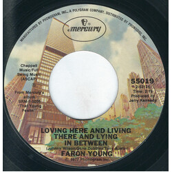 Faron Young Loving Here And Living There And Lying In Between USED VINYL 7INCH 45 RPM SINGLE STYRENE STEREO