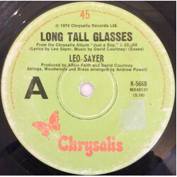 Leo Sayer Long Tall Glasses USED VINYL 7INCH 45 RPM