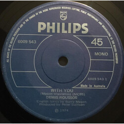 Demis Roussos With You USED VINYL 7INCH 45 RPM SINGLE