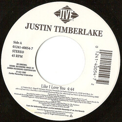 Justin Timberlake Like I Love You USED VINYL 7INCH 45 RPM SINGLE