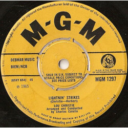 Lou Christie Lightnin' Strikes VINYL 7" USED