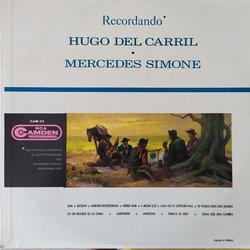 Hugo Del Carril / Mercedes Simone Recordando Vinyl LP USED