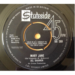 Del Shannon Mary Jane Vinyl 7" USED