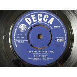 Billy Fury I'm Lost Without You USED VINYL 7INCH 45 RPM