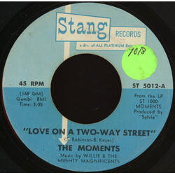 The Moments Love On A Two-Way Street USED VINYL 7INCH 45 RPM SINGLE SIDED SINGLE