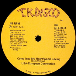 USA-European Connection Come Into My Heart/Good Loving VINYL 12" USED