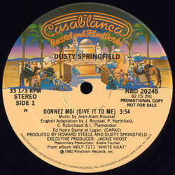 Dusty Springfield Donnez Moi (Give To Me) USED VINYL 12INCH 33 S RPM PROMO