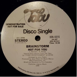 Brainstorm (5) Hot For You / Don't Let Me Catch You With Your Groove Down USED VINYL 12INCH 33 S RPM PROMO STEREO