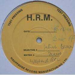 Julius Brown Diana USED VINYL 12INCH 45 RPM TEST PRESSING