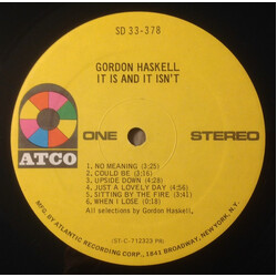Gordon Haskell It Is And It Isn't Vinyl LP USED