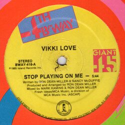 Vikki Love Stop Playing On Me USED VINYL 12INCH 45 RPM