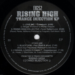 Various Rising High Trance Injection EP USED VINYL 12INCH 33 S RPM EP