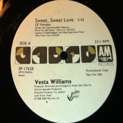 Vesta Williams Sweet, Sweet Love USED VINYL 12INCH 33 S RPM PROMO