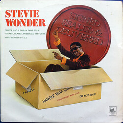 Stevie Wonder Signed Sealed & Delivered Vinyl LP USED