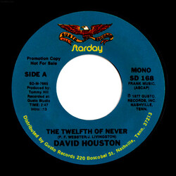 David Houston The Twelfth Of Never USED VINYL 7INCH 45 RPM PROMO