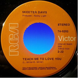 Skeeter Davis Teach Me To Love You USED VINYL 7INCH 45 RPM SINGLE