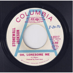 Stonewall Jackson Oh, Lonesome Me USED VINYL 7INCH 45 RPM PROMO
