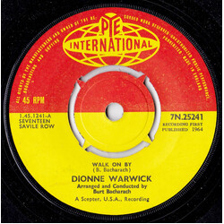 Dionne Warwick Walk On By VINYL 7" USED