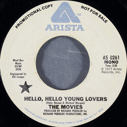 The Movies (5) Hello, Hello Young Lovers USED VINYL 7INCH 45 RPM PROMO STYRENE STEREO MONO