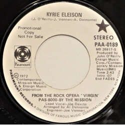The Mission (4) Kyrie Eleison USED VINYL 7INCH 45 RPM PROMO STEREO