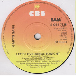 Gary's Gang Let's Lovedance Tonight USED VINYL 7INCH 45 RPM SINGLE STEREO