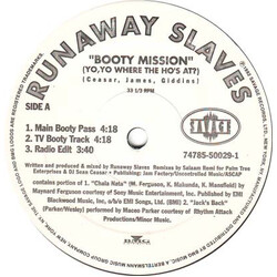 Runaway Slaves Booty Mission (Yo, Yo Where The Ho's At?) VINYL 12" USED