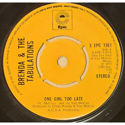 Brenda & The Tabulations One Girl Too Late Vinyl 7" USED