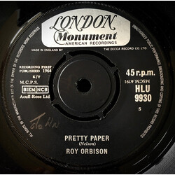 Roy Orbison Pretty Paper /  Summersong USED VINYL 7INCH 45 RPM