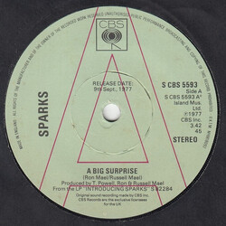 Sparks A Big Surprise USED VINYL 7INCH 45 RPM SINGLE PROMO
