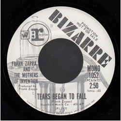 Frank Zappa / The Mothers Tears Began To Fall Vinyl 7" USED